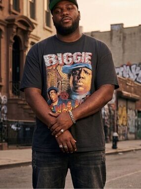 Notorious BIG Black Biggie Graphic T-Shirt Size 3XL